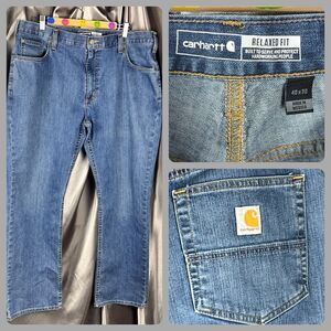 Carhartt Rugged Flex Jeans Men’s 40x30 Relaxed Fit 5 Pocket Coldwater Blue Chore
